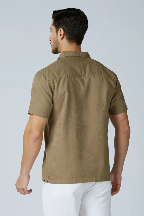 Cotton Jacquard Palm Shirt
