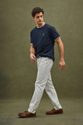Navy blue pique fabric t-shirt