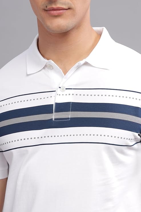ADRO Men's Polo Collar All Over Printed Half Sleeve T-Shirt 2