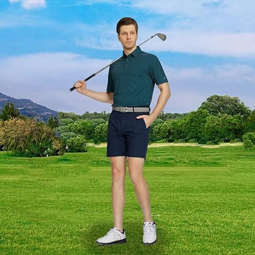 Fit Jacquard Mens Polo Shirts