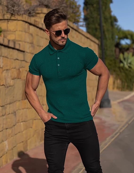Collared Muscle Polo Shirts Men