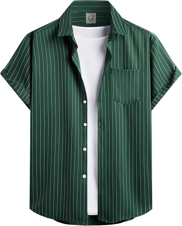 Hardaddy Men's Casual Striped Shirts