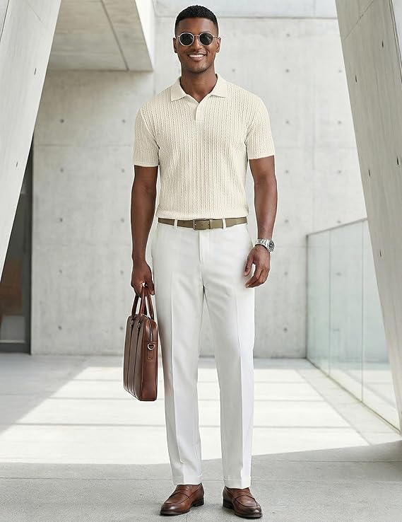 JMIERR Mens Casual Polo Shirt