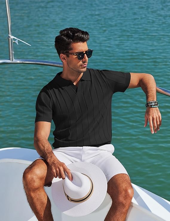 COOFANDY Mens Polo Shirts Short Sleeve