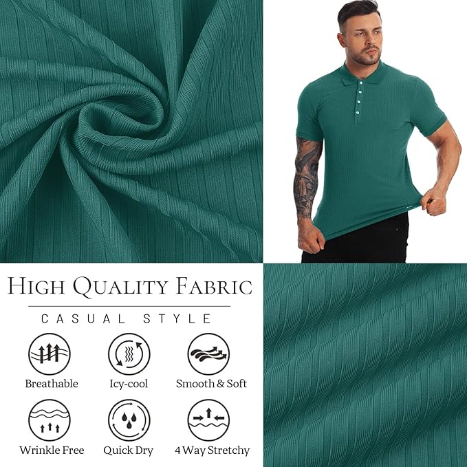 Collared Muscle Polo Shirts Men