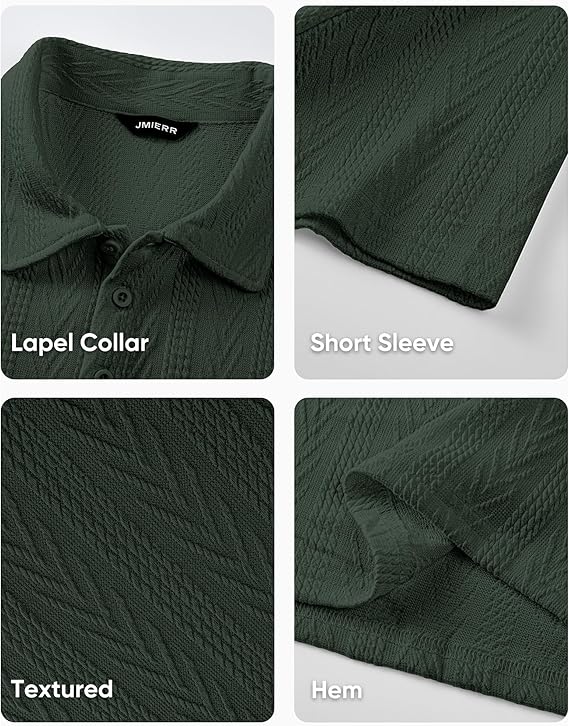 The Textured Knit Polo Shirt for Men