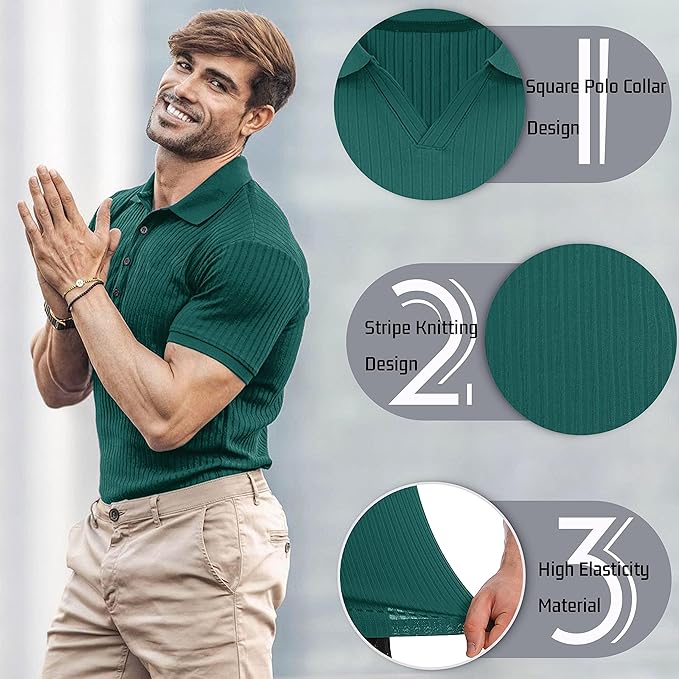 Collared Muscle Polo Shirts Men