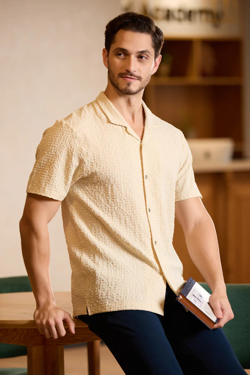 Textured Resort Cabin Shirt
