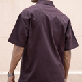 Brown Embroidered Boxy Shirt