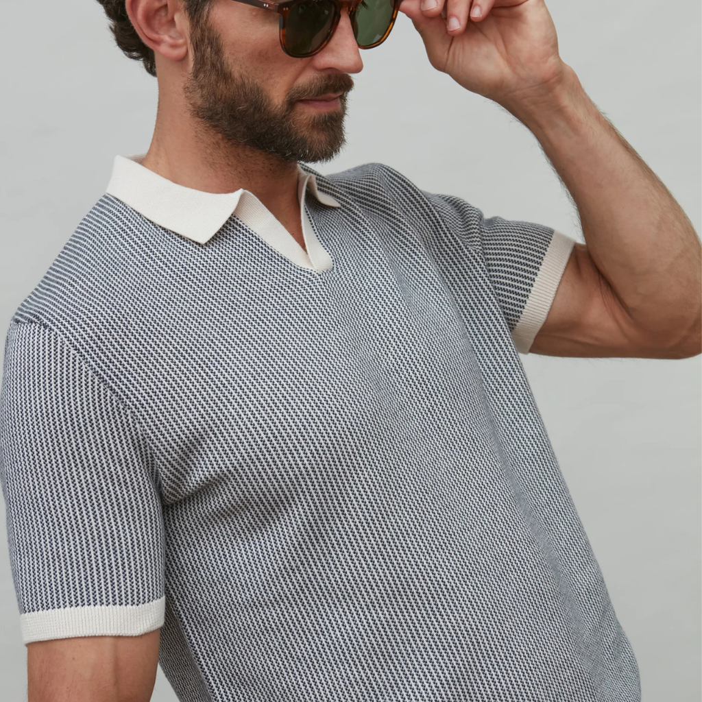 Mens Lightweight Cotton Fishermans Buttonless Polo Shirt