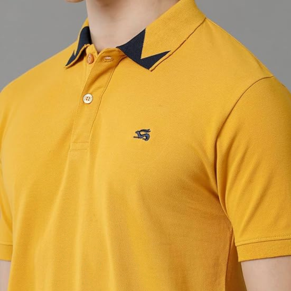 ADRO Men's Polo Collar All Over Printed Half Sleeve T-Shirt