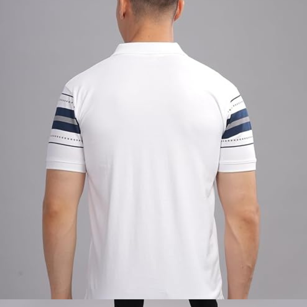 ADRO Men's Polo Collar All Over Printed Half Sleeve T-Shirt 2