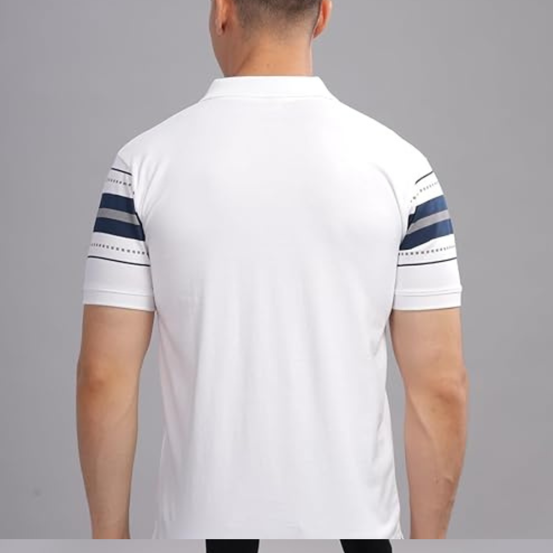 ADRO Men's Polo Collar All Over Printed Half Sleeve T-Shirt 2