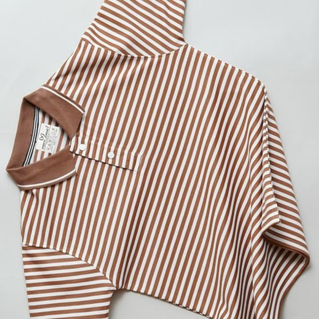 Mack Jonney Men's Striped Cotton Rich Collar Neck T Shirt