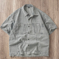 Manfinity Joysei Men's Casual Striped Loose Gray Denim