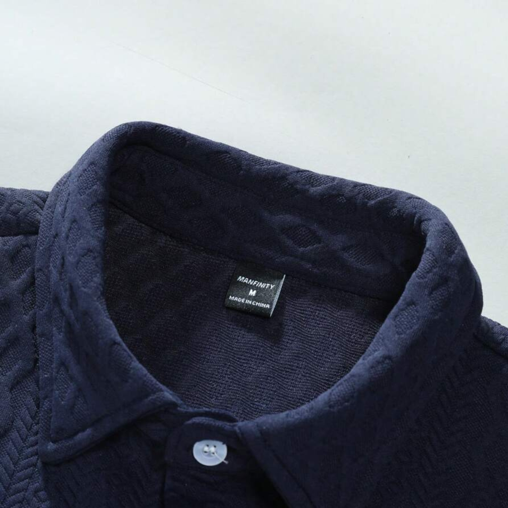 Men's Summer Casual Short Sleeve Shirt With Texture