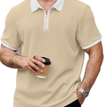 Men's Waffle Knit Polo T-Shirt