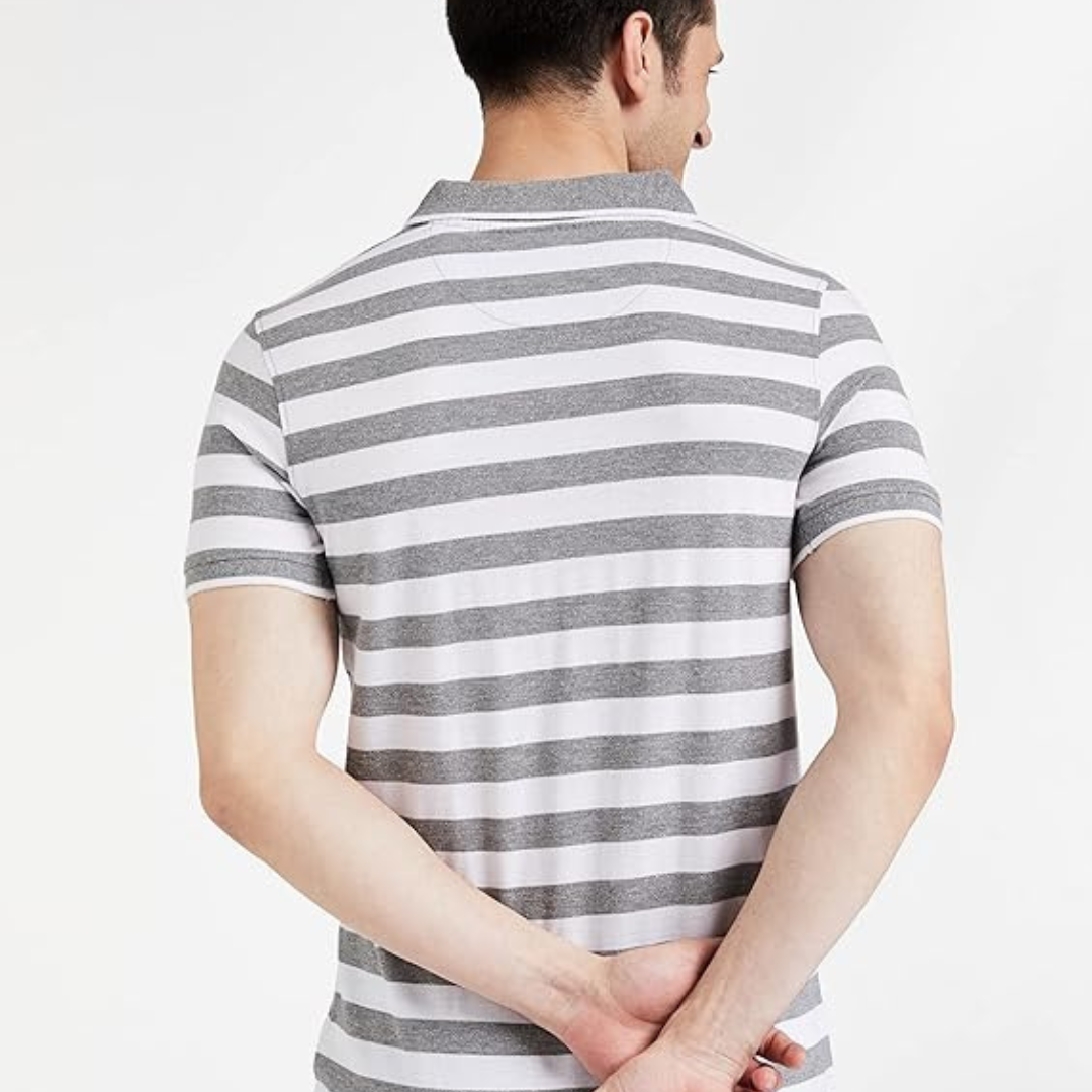 Symbol Men's Cotton Rich Striped Polo Tshirts