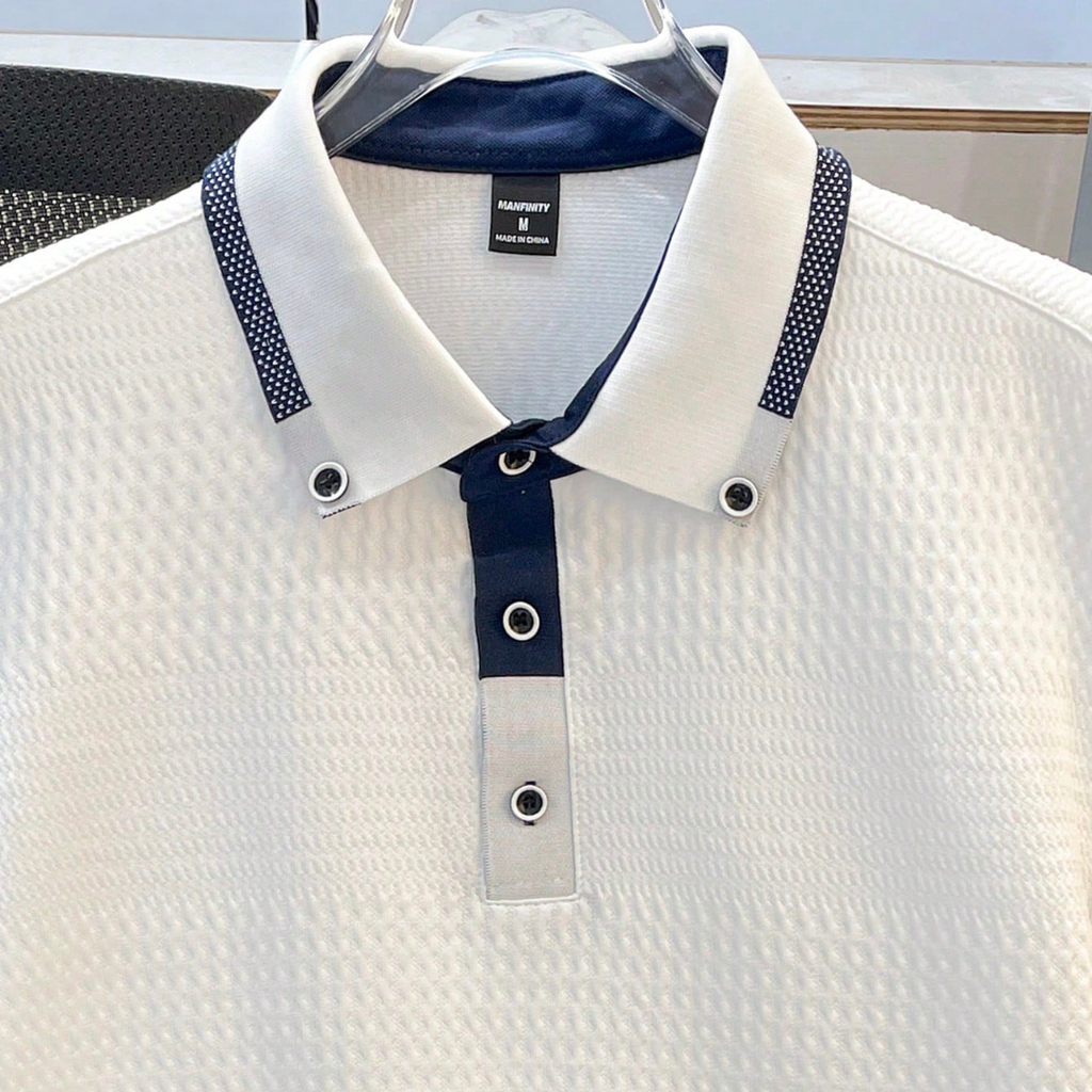 Manfinity Joysei Men's Turndown Collar Button
