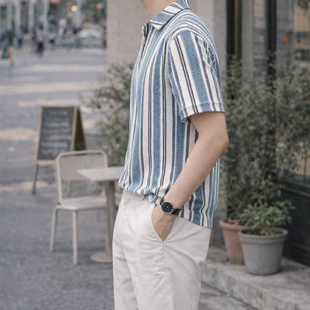Polo T-Shirt with Zip Collar