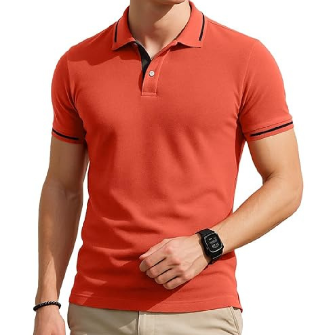 Colored Collar T-Shirt for Men