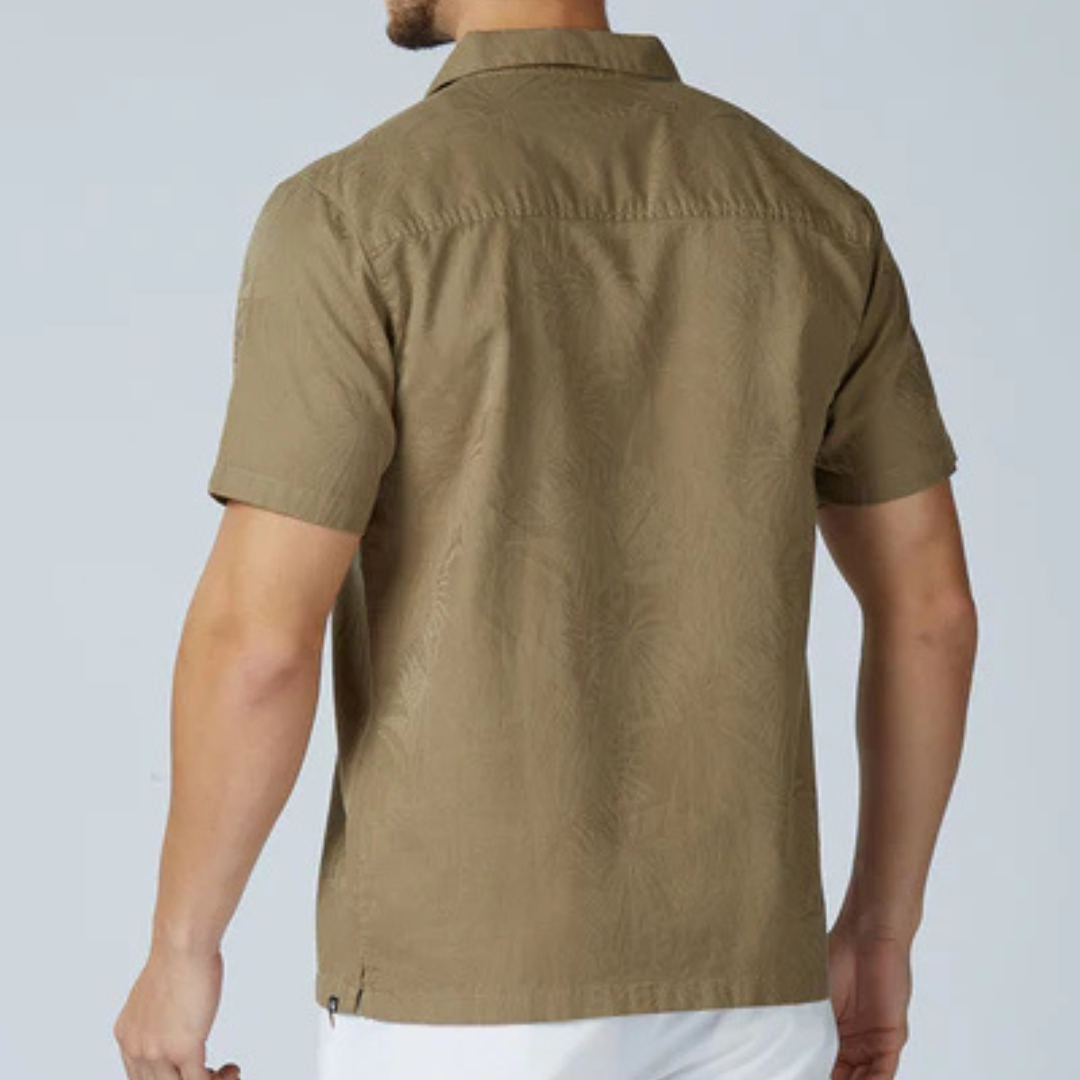 Cotton Jacquard Palm Shirt