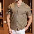 Cotton Jacquard Palm Shirt