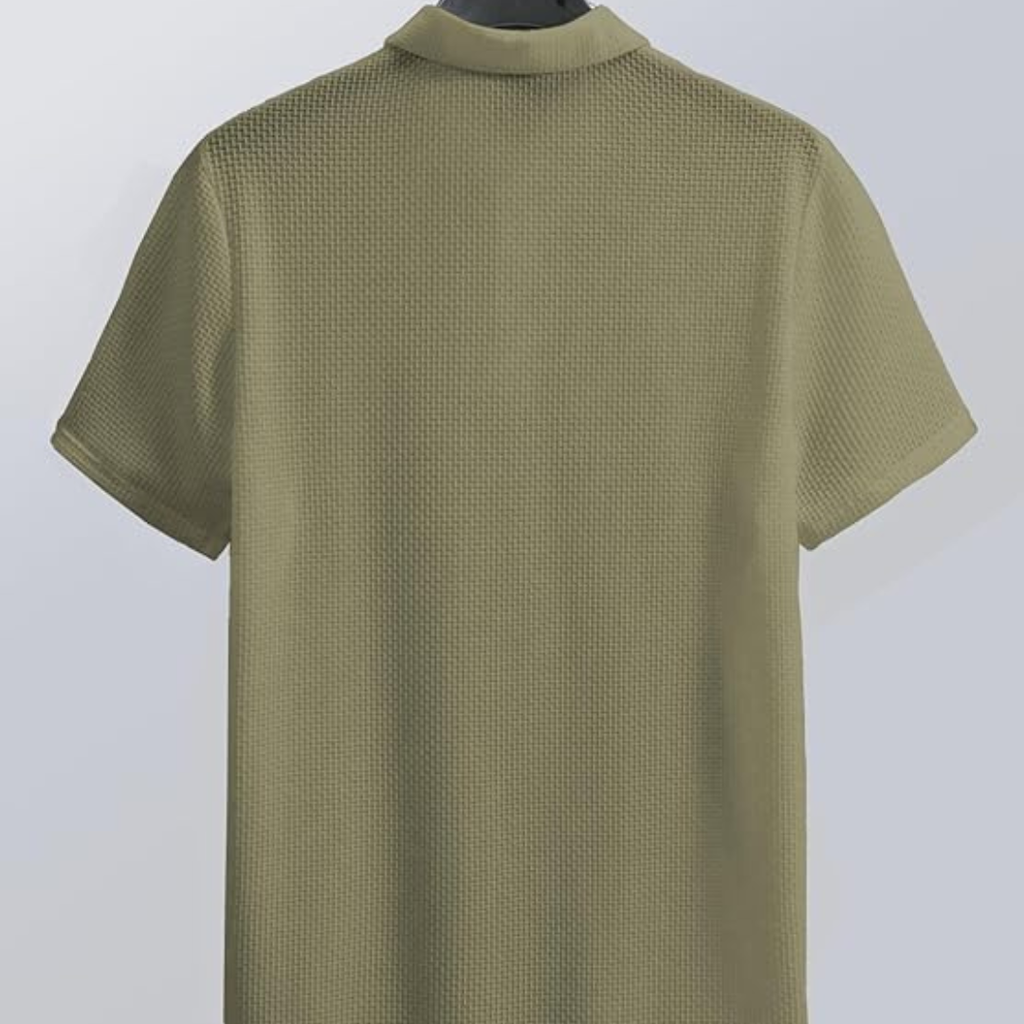TAGDO Mens Collar T Shirt for Man