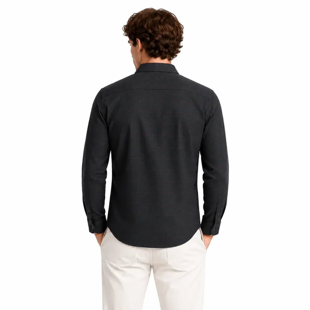 RARE RABBIT Checkered Casual Grey Shirt