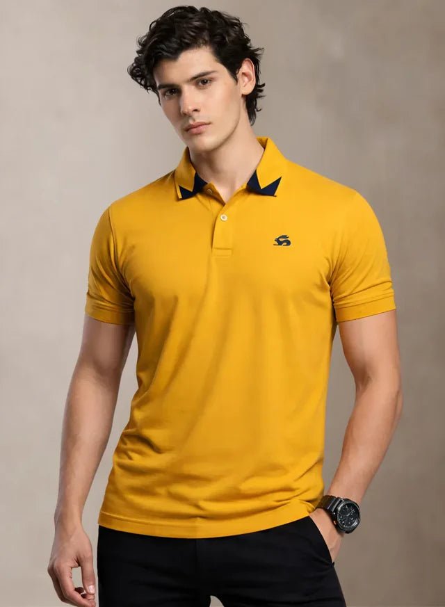 ADRO Men's Polo Collar All Over Printed Half Sleeve T-Shirt