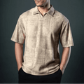 Beige Grunge Print T-Shirt