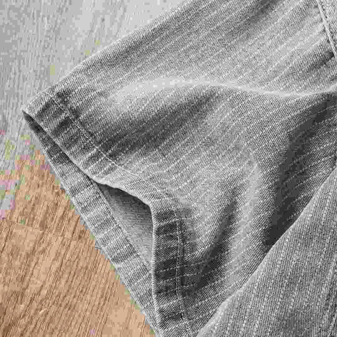 Manfinity Joysei Men's Casual Striped Loose Gray Denim