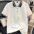 Manfinity Joysei Men's Striped Short Sleeve Casual Textured