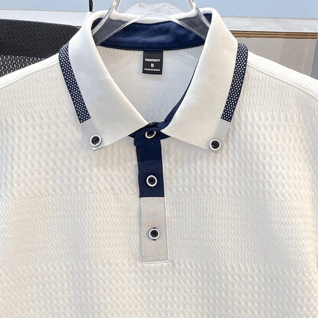 Manfinity Joysei Men's Turndown Collar Button