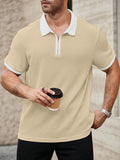 Men's Waffle Knit Polo T-Shirt