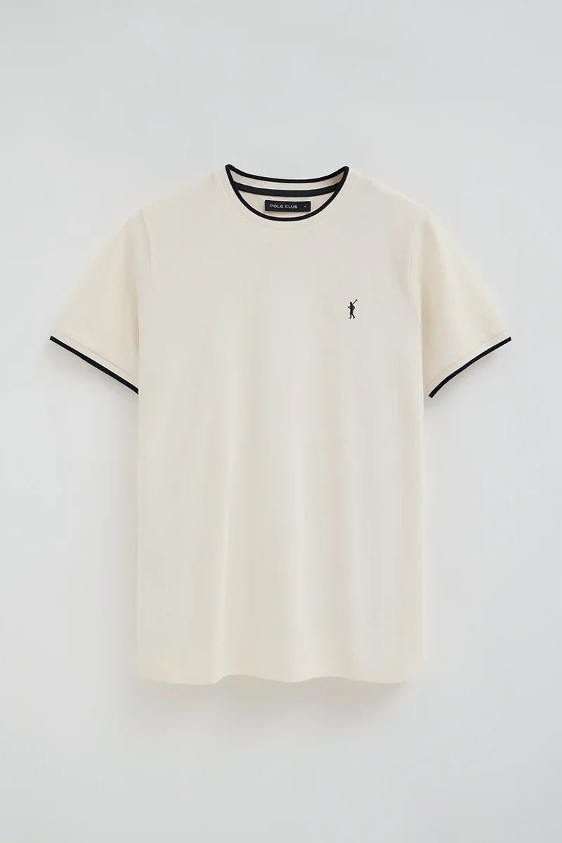 Navy blue pique fabric t-shirt