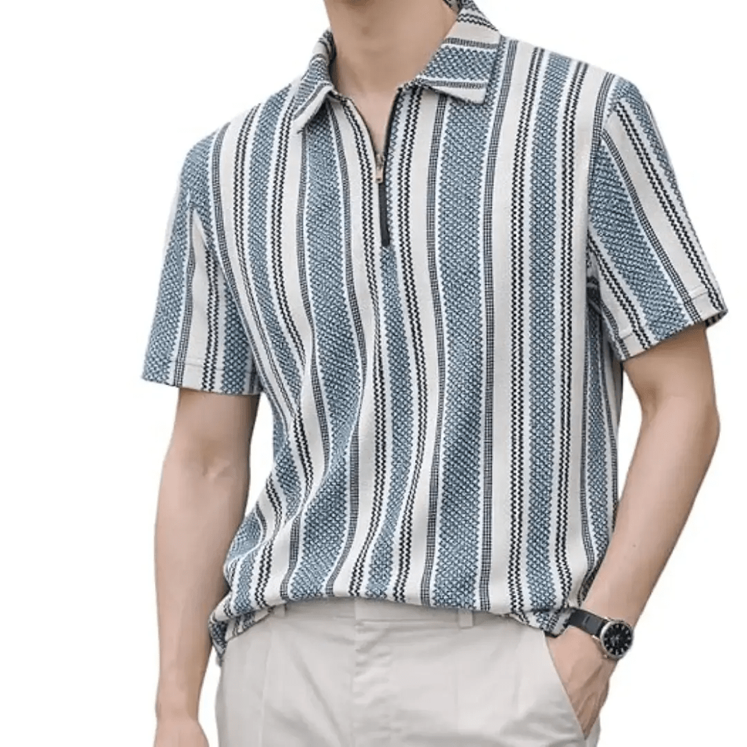 Polo T-Shirt with Zip Collar