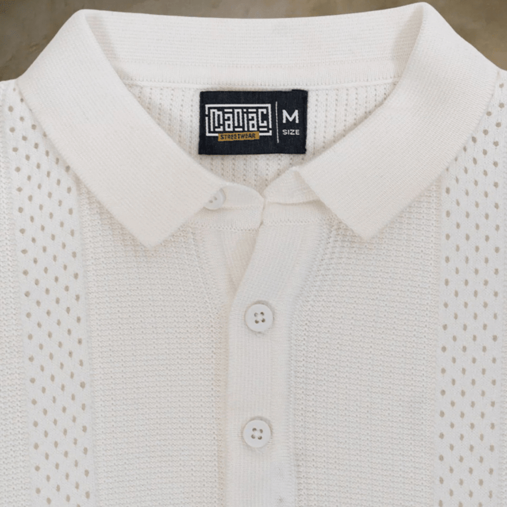 Snowpeak Half White Half Sleeve Polo T-Shirt