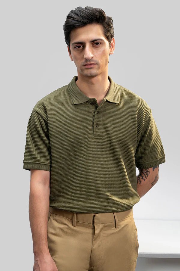 TAGDO Mens Collar T Shirt for Man