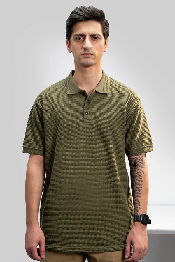 TAGDO Mens Collar T Shirt for Man