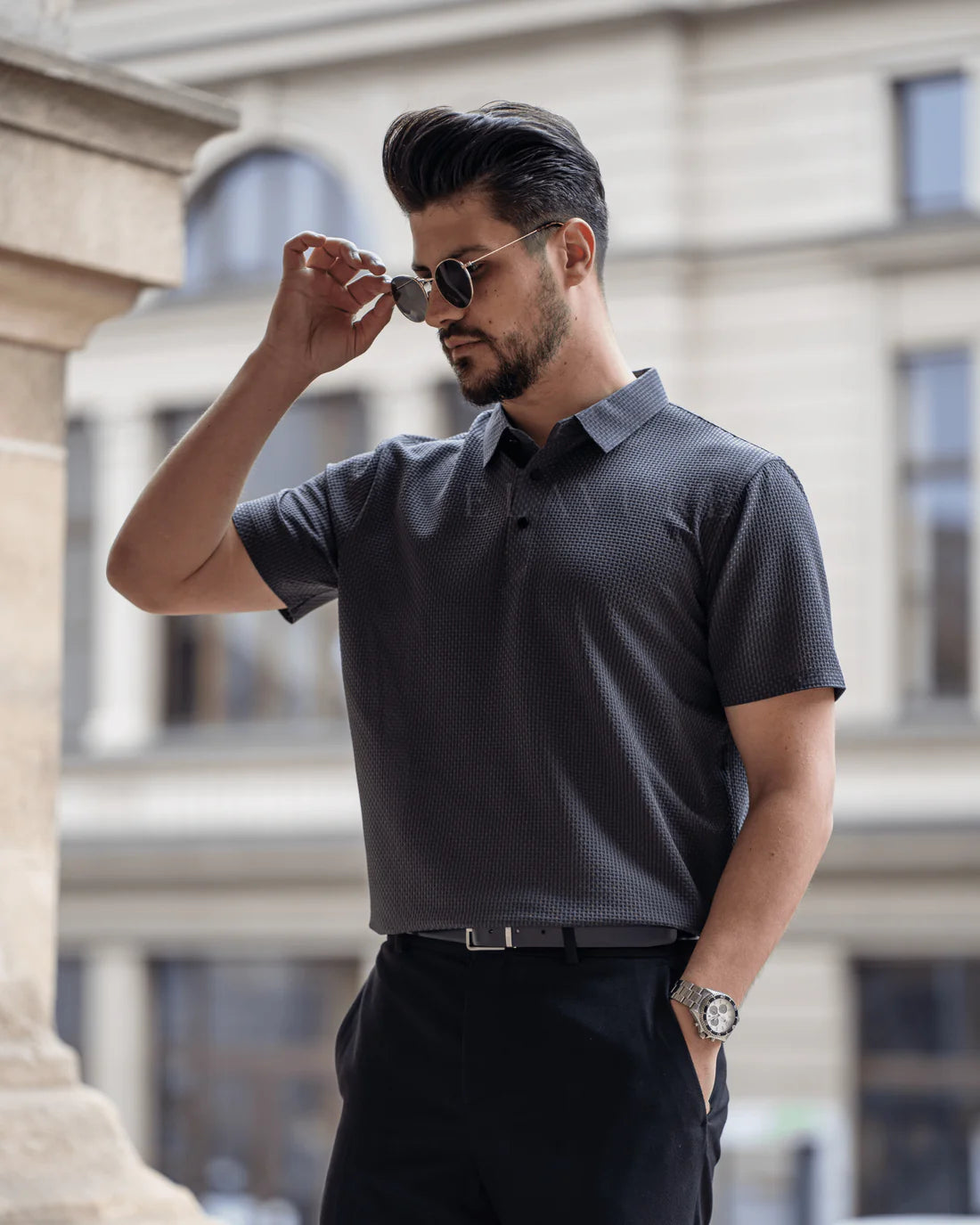 The Prestigio Polo Grey Shirt
