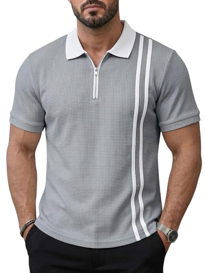 Waffle Polo T Shirt for Men